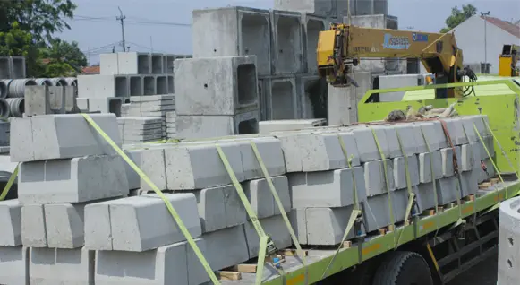 jenis dan ukuran kanstin beton trotoar DKI taman
